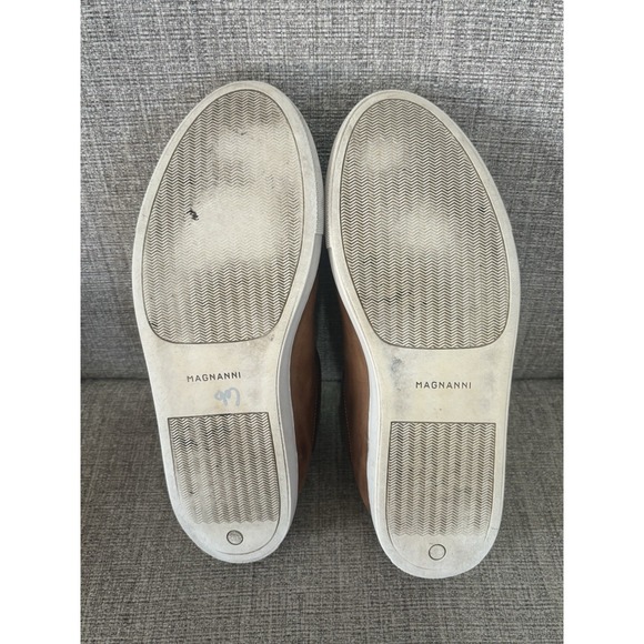 Magnanni Fiore Leather Slip On Sneakers Brown Size 13 - Picture 8 of 9